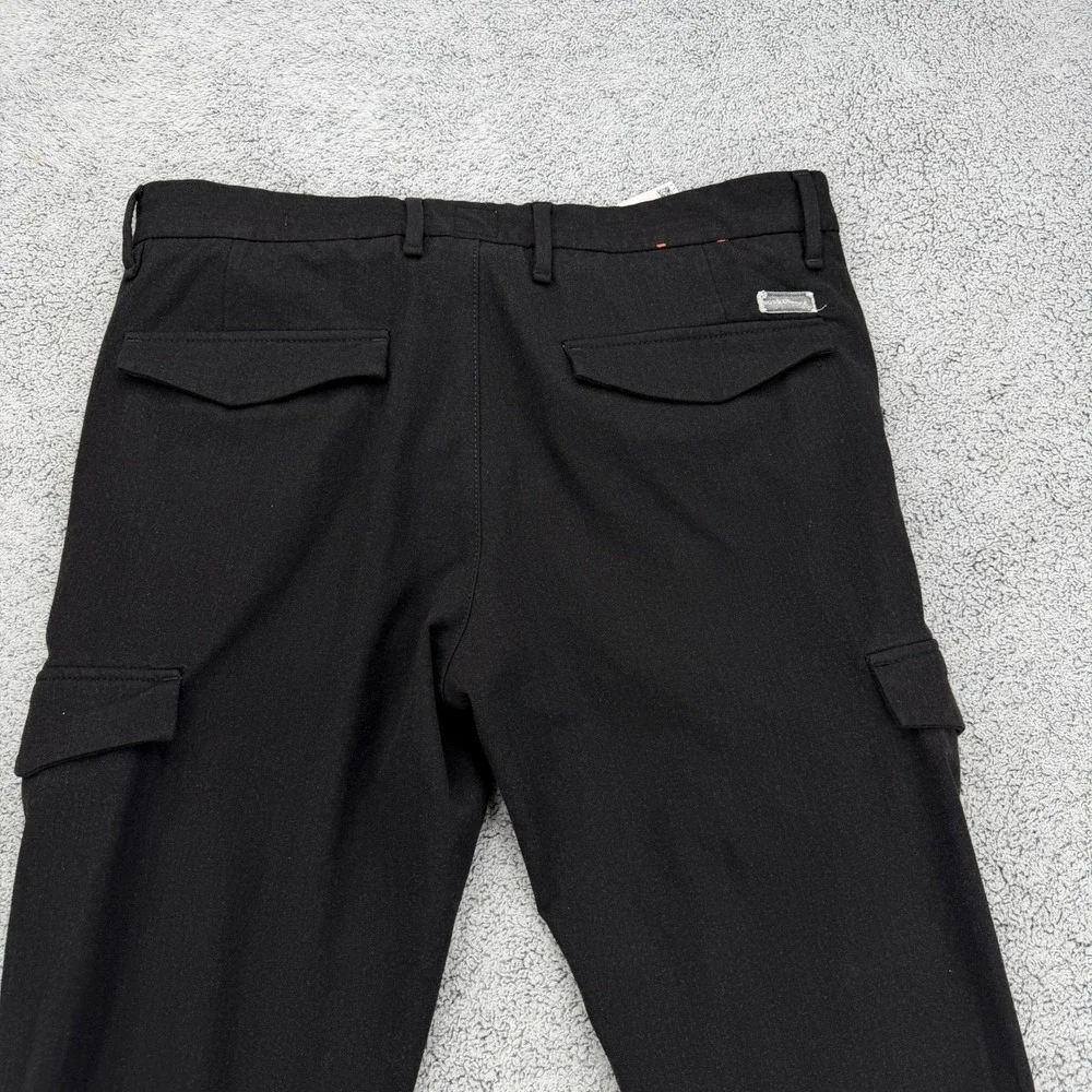 Hugo Boss Cargo Pants Mens 34 Black Slim Fit Orange Label Button Fly Trousers